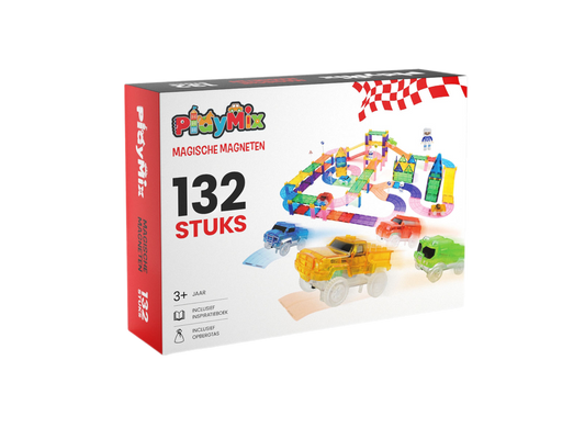 PlayMix TurboTrack – 132-delige magnetische racebaan