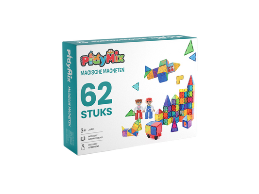 PlayMix Creative Starter – 62-delige magnetische tegelset