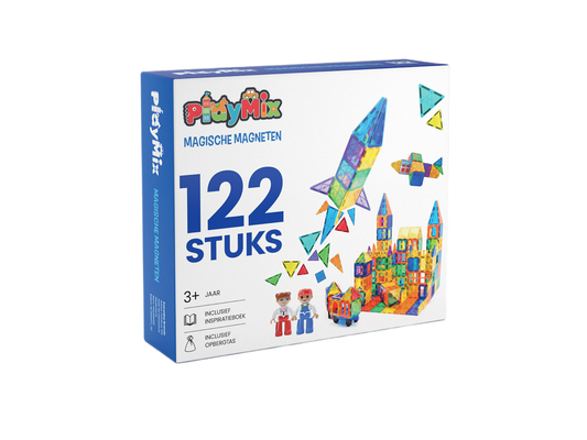 PlayMix Creative Explorer – 122-delige magnetische tegelset