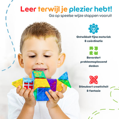 PlayMix Creative Explorer – 122-delige magnetische tegelset