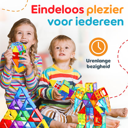 PlayMix Creative Explorer – 122-delige magnetische tegelset