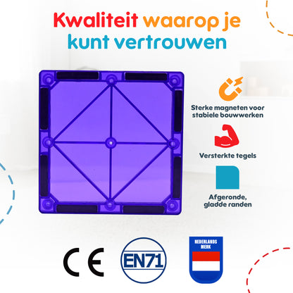 PlayMix Creative Explorer – 122-delige magnetische tegelset